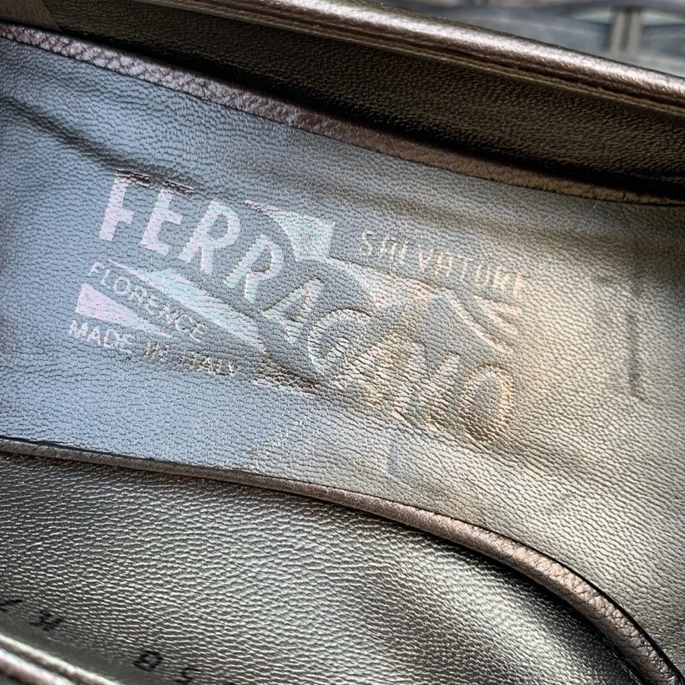 SALVATORE FERRAGAMO Leather Wedges
